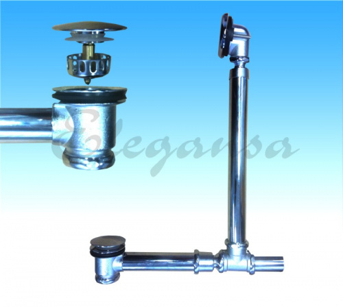 Чугунная ванна отдельностоящяя Elegansa TAISS CHROME 180х80 фото 2