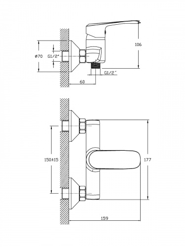 Смеситель для душа Agger Glorious A1220000 фото 3