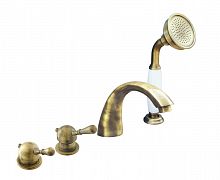 L069.5PSM LABE смеситель каскадный на 4 отверстия, ЦВЕТ БРОНЗА RAV Slezak