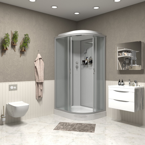 Душевая кабина Niagara NG-3312-14L (1200х800х2150) низкий поддон(13см) стекло МАТОВОЕ 3 места фото 3