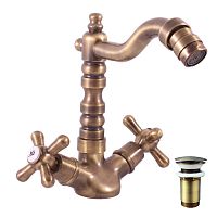 MK121.5/9SM MORAVA RETRO - смеситель для биде, CLICK-CLACK, ЦВЕТ БРОНЗА RAV Slezak