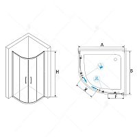 Душевой уголок RGW PA-51 Прозрачное 900x900
