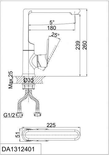 Смеситель для кухни D&K Rhein Speyer (DA1312401) фото 7