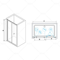Душевая дверь RGW PA-23 Прозрачное 750