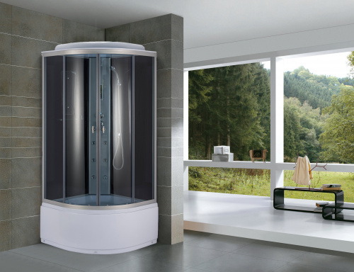 Душевая кабина Niagara NG-3518-14 (900х900х2150) высокий поддон(40см) стекло ТОНИРОВАННОЕ 4 места фото 3