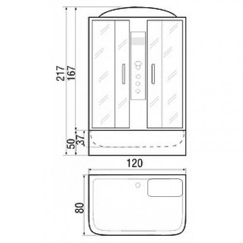 Душевая кабина River SENA 120/80/50 ТН фото 2