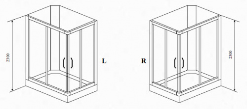 Прямоугольная душевая кабина Timo TL-1504 L фото 3