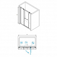 Душевая дверь RGW VI-02 Прозрачное 1400