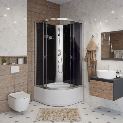 Душевая кабина Niagara Eco E90/40/ТN/BK Без крыши фото 4