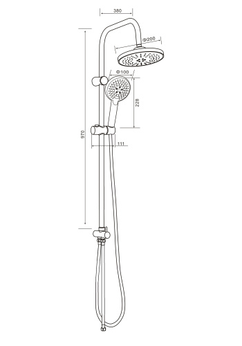 Душевая система Orange O-Shower OW02w белый фото 7