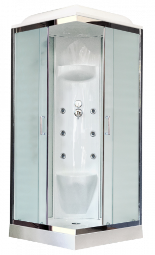 Душевая кабина Royal Bath  RB 80HP7-WC-CH (белое/матовое)