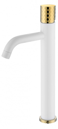 Смеситель STICK для умыв. выс. WHITE DIAMOND GOLD