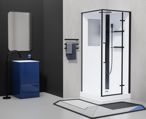 Гидромассажная кабина ESBANO ESM-QUADRO-90 (Right)