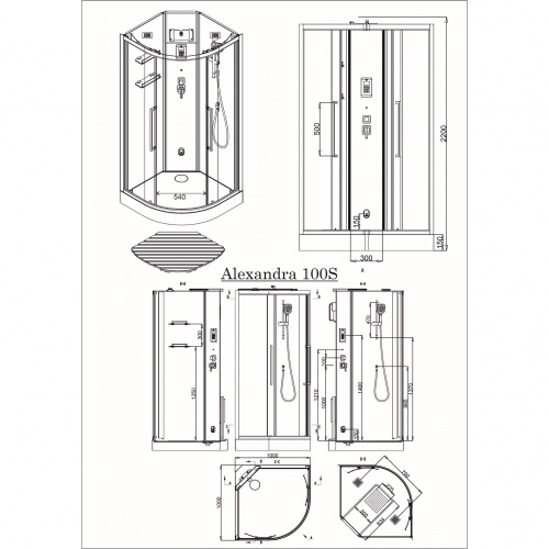 Душевая кабина Acquazzone Alexandra 100 фото 10