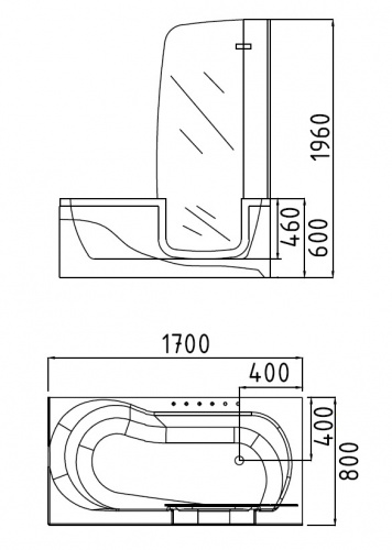 Акриловая ванна Gemy G9246 B R фото 6