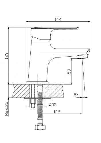 Смеситель для раковины Orange Sofi M43-021cr фото 2