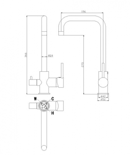 Смеситель для кухонной мойки Rossinka Z (Z35-29) фото 2