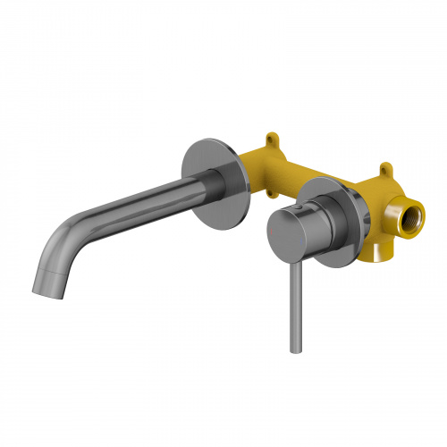 Смеситель для раковины встроенный Timo Saona 2372/18SM черное золото фото 7