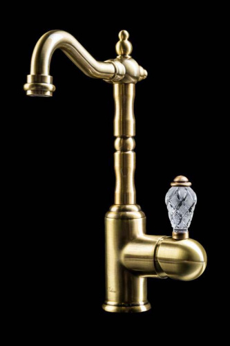 Смеситель для умывальника, высокий CRYSTAL Бронза (одноручковый)