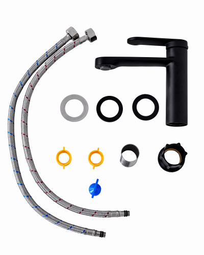 Orange VESPER M10-021b однозахватный смеситель для раковины, черный фото 9