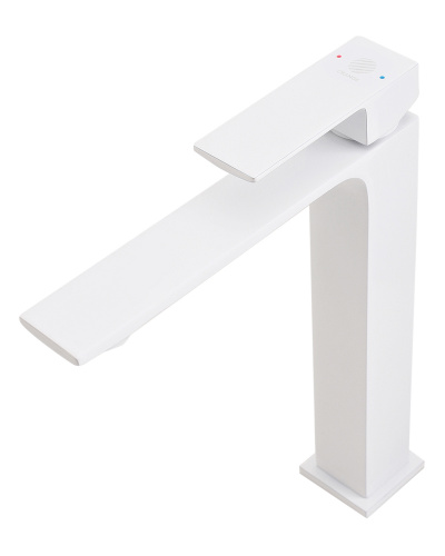 Смеситель для раковины Orange Lutz M04-121w белый фото 6