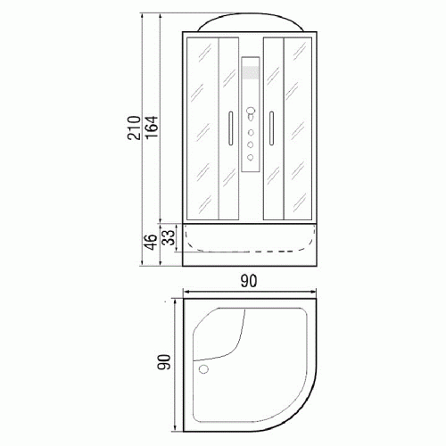 Душевая кабина River NARA 90/44 МТ фото 3