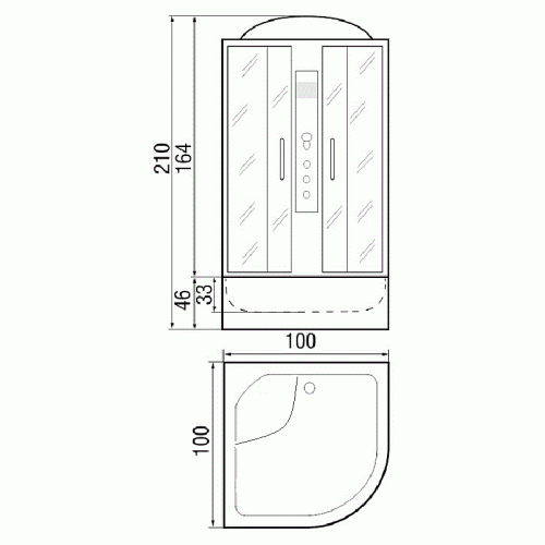 Душевая кабина River DUNAY 100/44 MT фото 4
