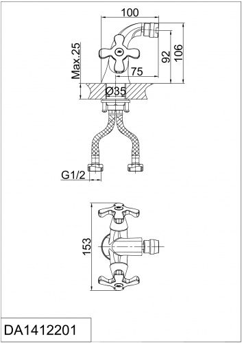 Смеситель для биде D&K Hessen Lorsch (DA1412201) фото 2