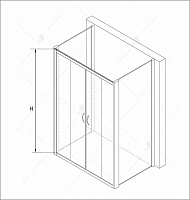 Душевой уголок RGW PA-41 P (PA-11 + 2Z-050-2) Матовое-Сатинат 1400x900
