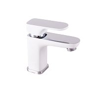 YU126.5CB YUKON - смеситель для умывальника, БЕЛЫЙ ГЛЯНЦЕВЫЙ/ХРОМ RAV Slezak