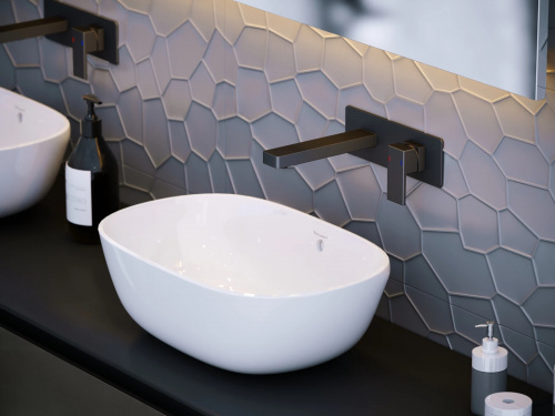 Смеситель для раковины встроенный Timo Selene черный (2071/03SM) фото 3