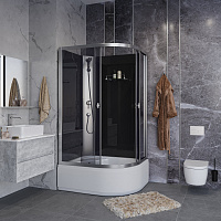 Душевая кабина Niagara Eco E110/80/40L/TN/BK Левая