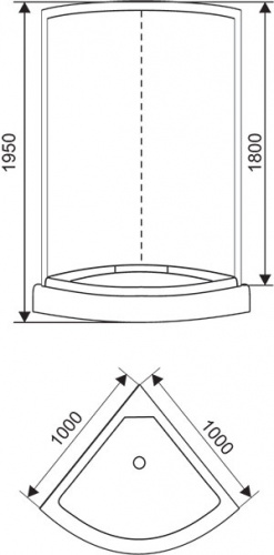 Душевой уголок Arcus  AS-301-10 (100*100*195) фото 3