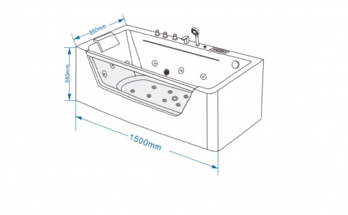 Ванна гидромассажная Grossman  GR-15085 (85x150x58) GROSSMAN 1 место фото 8
