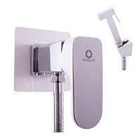 YU147/1CB YUKON - смеситель для биде, скрытый монтаж, БЕЛЫЙ ГЛЯНЦЕВЫЙ/ХРОМ RAV Slezak