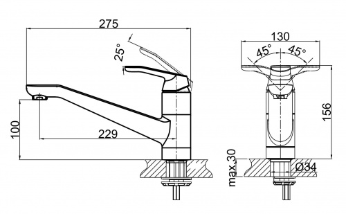 Смеситель для кухни D&K Venice Rialto (DA1062301) фото 2