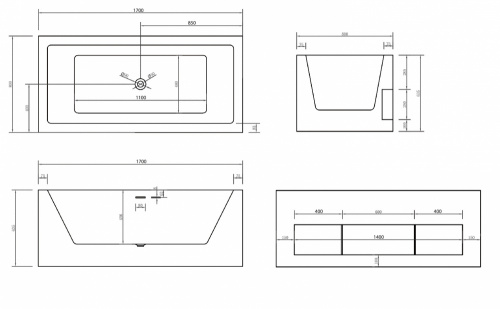 Акриловая ванна ABBER AB9339-1.7 фото 5
