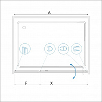 Душевая дверь RGW SV-03B Прозрачное 1200