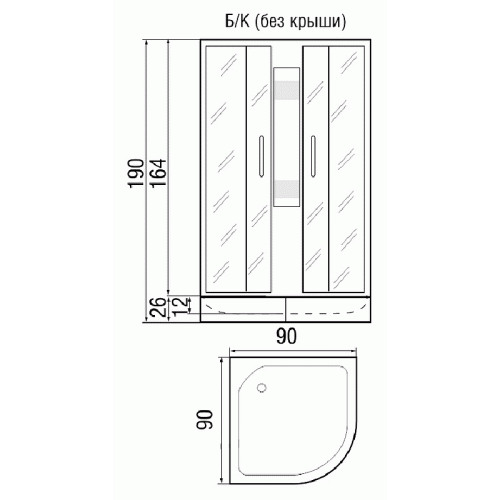 Душевая кабина River REIN Б/К 90/24 МТ фото 6