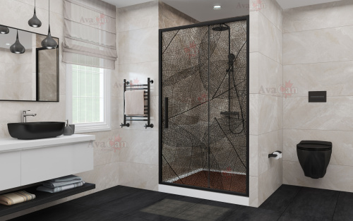 Душевая дверь в нишу AvaCan FB 120-140 фото 3