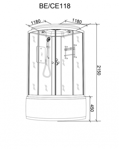 Душевая кабина Parly CE118 фото 2
