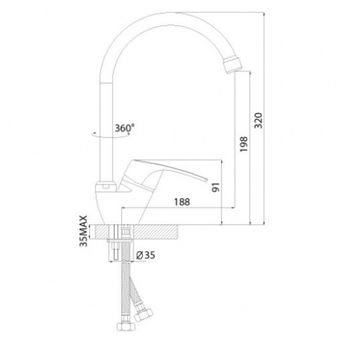 Смеситель для кухонной мойки Rossinka D (D40-23) фото 2