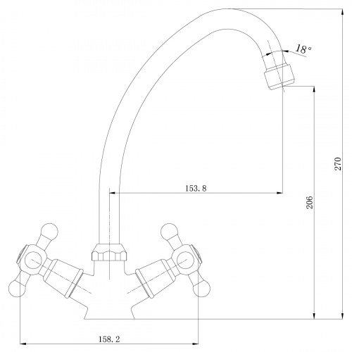 Смеситель для кухонной мойки Lemark Promotion (LM6040C) фото 4