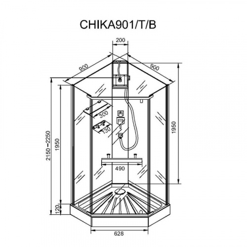 Душевая кабина Cerutti Spa CHIKA901T фото 8
