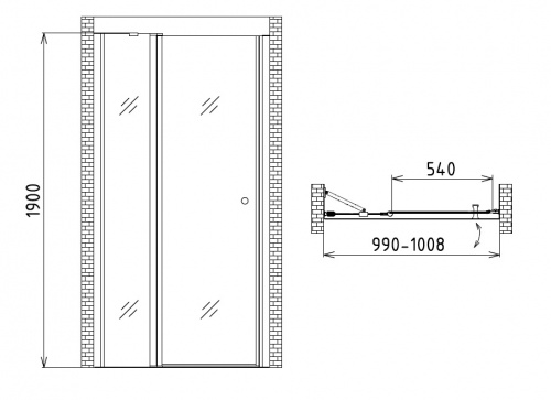 Душевая дверь Gemy New Rockcoco S03191A фото 5