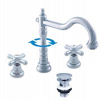 MK132.5 MORAVA RETRO - смеситель для умывальника, CLICK-CLACK RAV Slezak