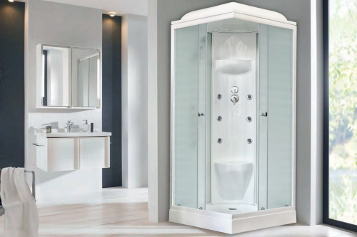 Душевая кабина Royal Bath RB 80HP7-WC (белое/матовое) фото 2