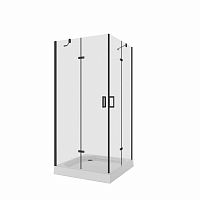 Душевое ограждение Niagara NG-6814-08 BLACK (100*100*190) квадрат, двери распашные, 1 место