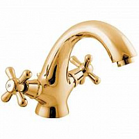 MK129.5KZ MORAVA RETRO - смеситель для умывальника, CLICK-CLACK, ЦВЕТ ЗОЛОТО RAV Slezak