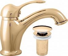 L027.5KZ LABE - смеситель для умывальника, CLICK-CLACK, ЦВЕТ ЗОЛОТО RAV Slezak